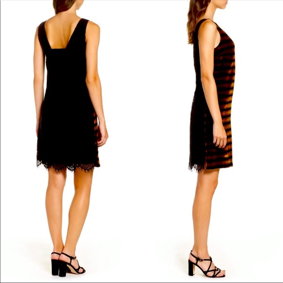 NWT French Connection Emma Stripe Velvet Dress 6 - Picture 3 of 10